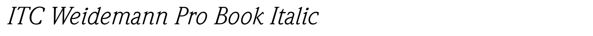 ITC Weidemann Pro Book Italic image